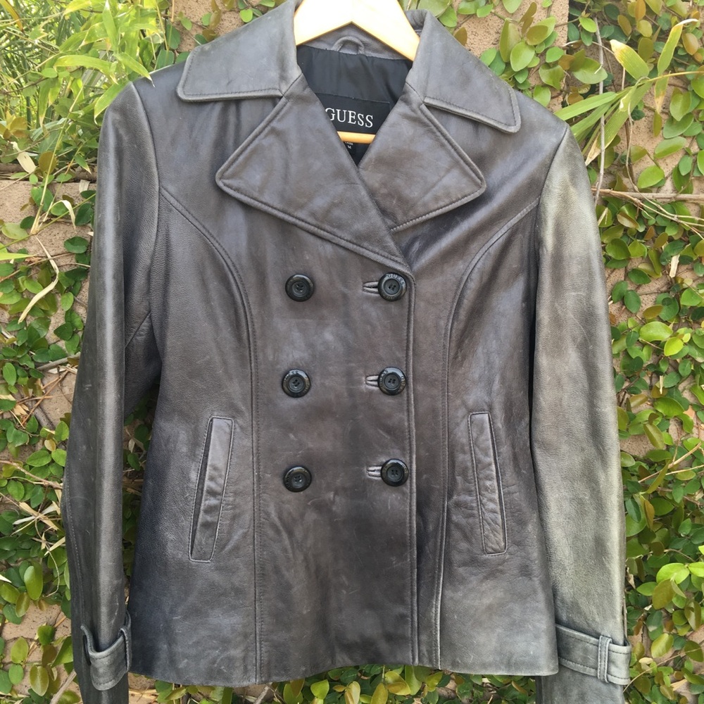 GUESS Leather Jacket - Picture 2 of 8